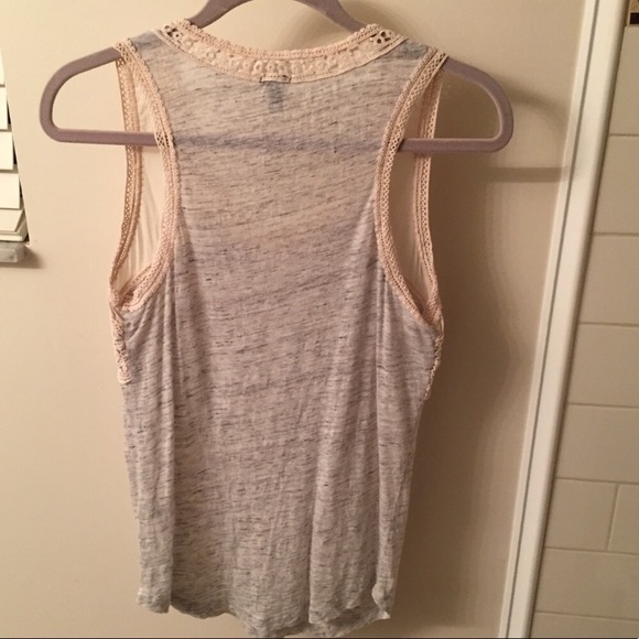 SOLD PLATOS J. Crew Grey Heathered Linen & Cream - Picture 6 of 8